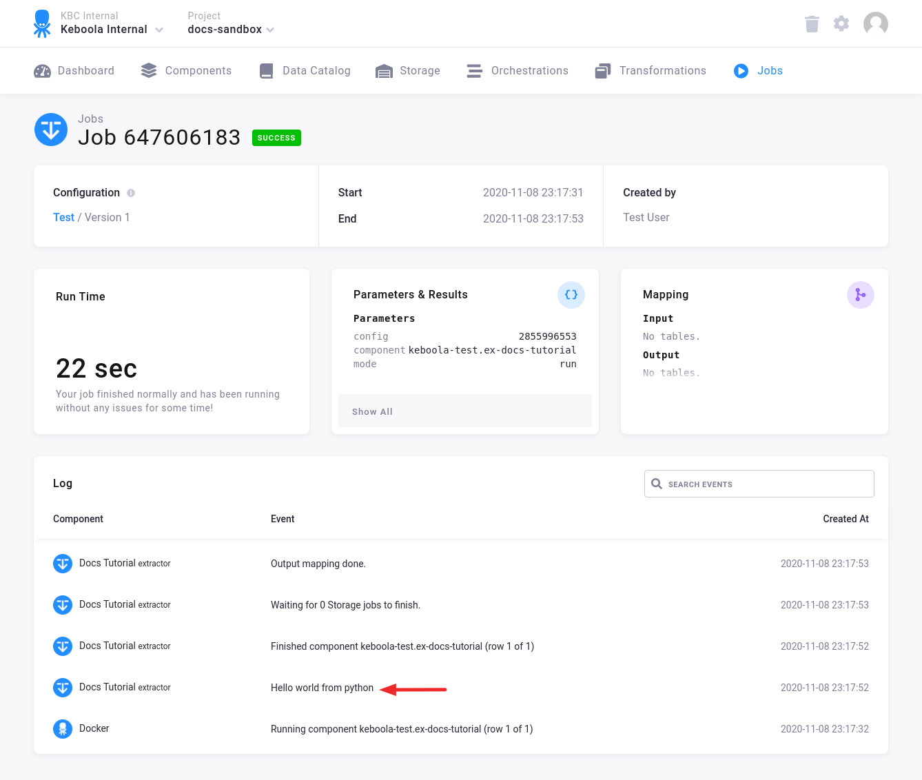 Screenshot -- Component Events